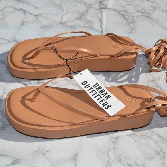 Urban Outfitters Platform Thong Wrap Sandals Size 9M - Picture 6 of 10